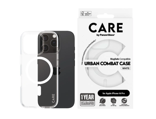 CARE Flagship Case | Back cover | Apple | iPhone 16 PRO | Recycled plastic | White | MagSafe