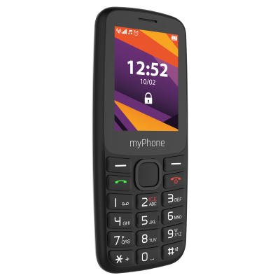 myPhone 6410 LTE | Black | 2.4 " | TFT | 64 MB | 128 MB | Dual SIM | Nano SIM | USB version Type-C | Built-in camera | Main camera resolution 0.3 MP | 1400 mAh