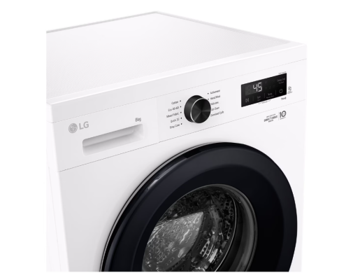LG Washing Machine | F4X1008NWK | Energy efficiency class A | Front loading | Washing capacity 8 kg | 1400 RPM | Depth 56 cm | Width 60 cm | LED | Steam function | Direct drive | Wi-Fi | White