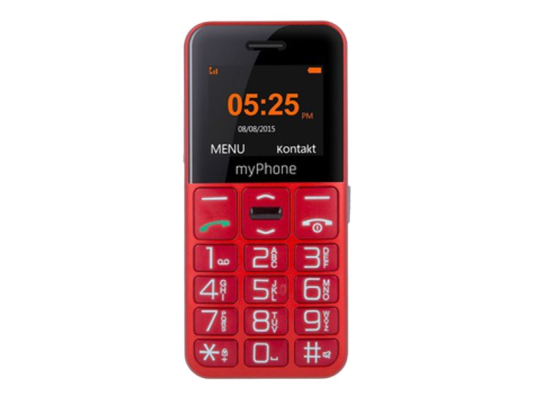 myPhone | Halo Easy | Red | 1.77 " | TFT | 24 MB | 32 MB | Single SIM | Bluetooth | Main camera resolution 0.3 MP | 1000 mAh