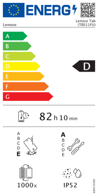Lenovo Tab Wi-Fi (w / o power adapter) | ZAEH0126SE | 10.1 " | Luna Grey | IPS | 1920 x 1200 pixels | MediaTek | Helio G85 | 4 GB | Soldered LPDDR4x | 128 GB | Wi-Fi | Front camera | 5 MP | Rear camera | 8 MP | Bluetooth |