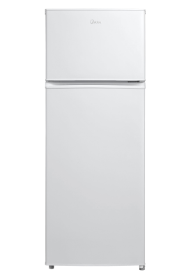 Midea Refrigerator | MDRT294FGE01 | Energy efficiency class E | Free standing | Double Door | Height 143 cm | Fridge net capacity 163 L | Freezer net capacity 41 L | 40 dB | White