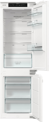 Gorenje Refrigerator | NRKI517E42 | Energy efficiency class E | Built-in | Combi | Height 177.2 cm | No Frost system | Fridge net capacity 176 L | Freezer net capacity 76 L | Display | 35 dB | White