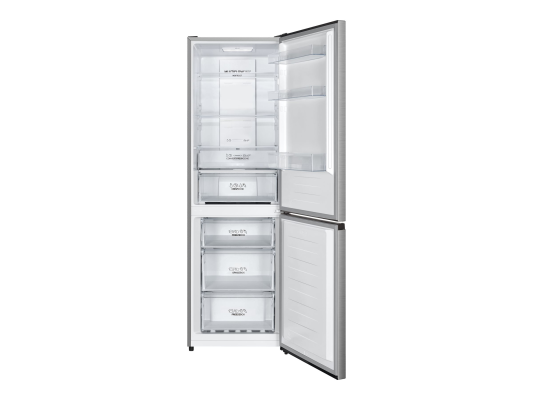 Gorenje Refrigerator | N619EAXL4 | Energy efficiency class E | Free standing | Combi | Height 186 cm | No Frost system | Fridge net capacity 207 L | Freezer net capacity 97 L | Display | 39 dB | Grey