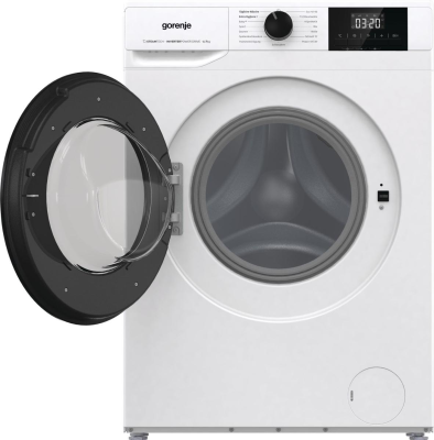 Gorenje Washing machine | W3NGPI72SBS | Energy efficiency class B | Front loading | Washing capacity 7 kg | 1200 RPM | Depth 43.5 cm | Width 59.5 cm | Display | LCD | Steam function