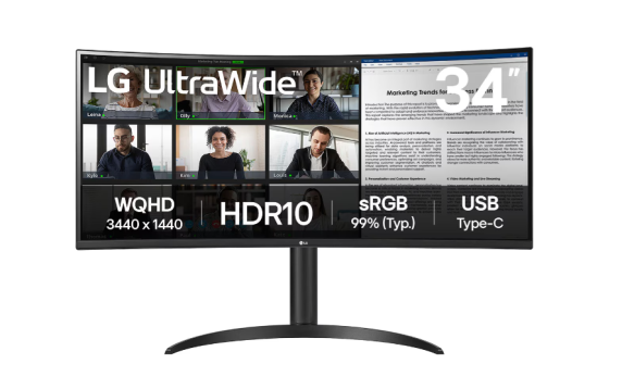 LG | 34WR55QK-B | 34 " | VA | 21:9 | 100 Hz | 5 ms | 3440 x 1440 pixels | 300 cd / m² | HDMI ports quantity 2 | Warranty 24 month(s)