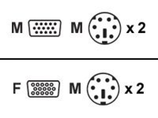 Aten | KVM Cable, 1.8M PS / 2 | 2L-1001P