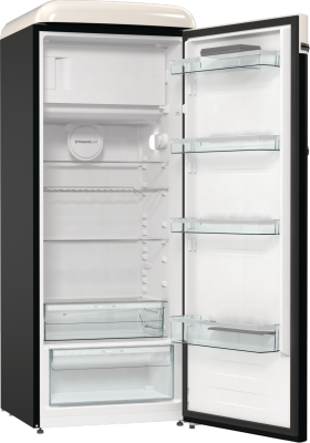 Gorenje Retro Refrigerator | OBRB615DBK | Energy efficiency class D | Free standing | Larder | Height 152.5 cm | Fridge net capacity 225 L | Freezer net capacity 22 L | 38 dB | Black