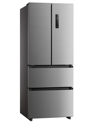 Midea Refrigerator | MERF402FIE02 | Energy efficiency class E | Free standing | Combi | Height 178 cm | No Frost system | Fridge net capacity 244 L | Freezer net capacity 147 L | Display | 41 dB | Stainless steel