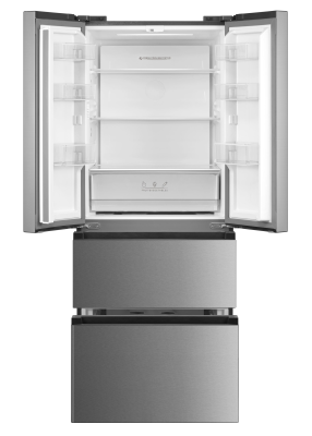 Midea Refrigerator | MERF402FIE02 | Energy efficiency class E | Free standing | Combi | Height 178 cm | No Frost system | Fridge net capacity 244 L | Freezer net capacity 147 L | Display | 41 dB | Stainless steel
