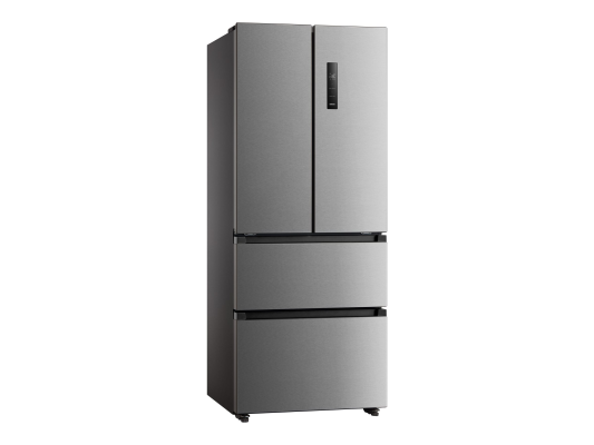 Midea Refrigerator | MERF402FIE02 | Energy efficiency class E | Free standing | Combi | Height 178 cm | No Frost system | Fridge net capacity 244 L | Freezer net capacity 147 L | Display | 41 dB | Stainless steel