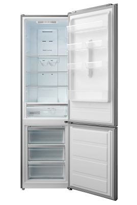 Midea Refrigerator | MDRB489FGE02O | Energy efficiency class E | Free standing | Combi | Height 201 cm | No Frost system | Fridge net capacity 247 L | Freezer net capacity 83 L | Display | 41 dB | Stainless steel