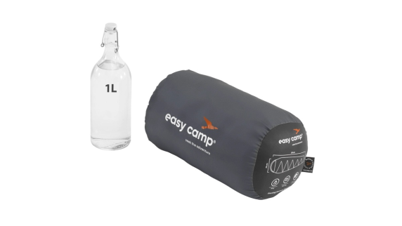 Easy Camp Starling Mummy Black 8°C | Sleeping Bag | 210 x 75 x 50 cm | -5 to 12 °C | Two-way open-end, autolock