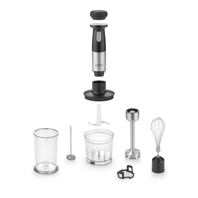 Caso | Cordless 4in1 Hand Blender Set | Click & Mash | Hand Blender | 180 W | Stainless Steel / Black