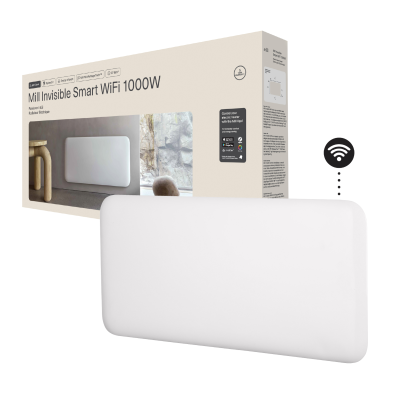 Mill Invisible Smart WiFi Heater | PA1000WIFI4 | Panel Heater | 1000 W | Suitable for rooms up to 12-16 m² | White | IPX4