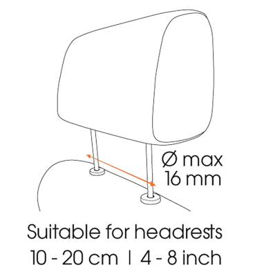 Vogels TMS 1020 Tablet Car Pack | Tilt | 7-13 " | Maximum weight (capacity) 1 kg | Black
