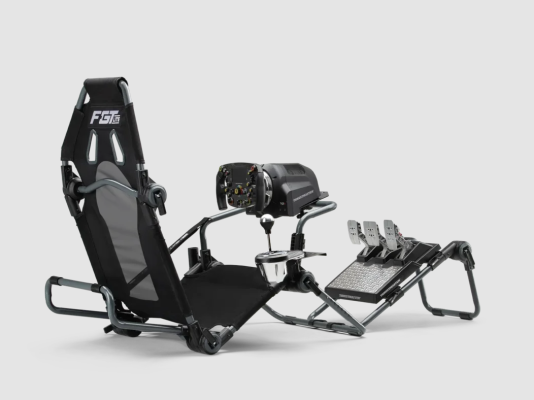 Next Level Racing | Foldable Formula and GT Cockpit | F-GT Lite Grey Edition | Grey and Black