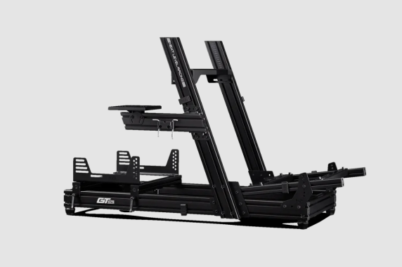 Next Level Racing | Aluminum; Carbon Steel | Racing Simulator Cockpit | GTElite Wheel Plate Edition | Black