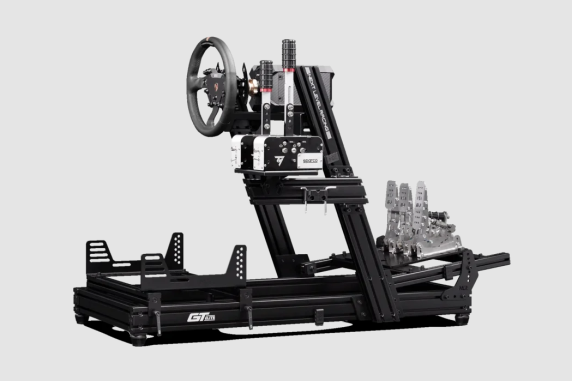 Next Level Racing | Aluminum; Carbon Steel | Racing Simulator Cockpit | GTElite Wheel Plate Edition | Black