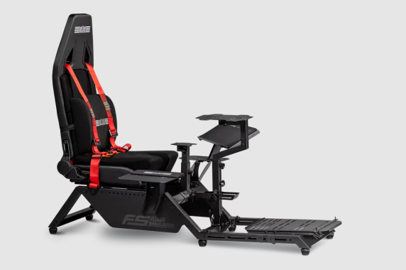 Next Level Racing | Flight Simulator Cockpit | Black and Red