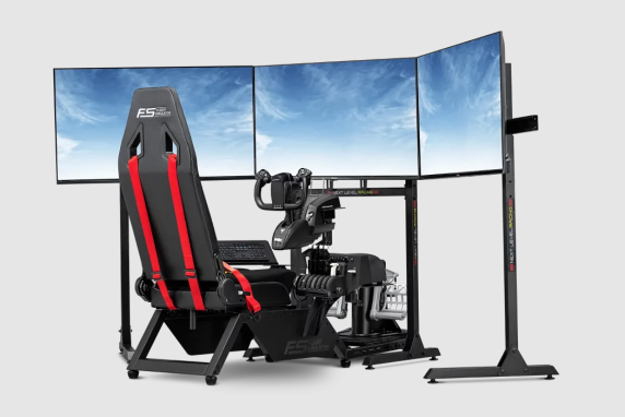 Next Level Racing | Flight Simulator Cockpit | Black and Red