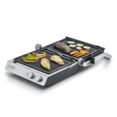 Caso Double Contact Grill | SteakChef | Contact grill | 2000 W | Stainless Steel