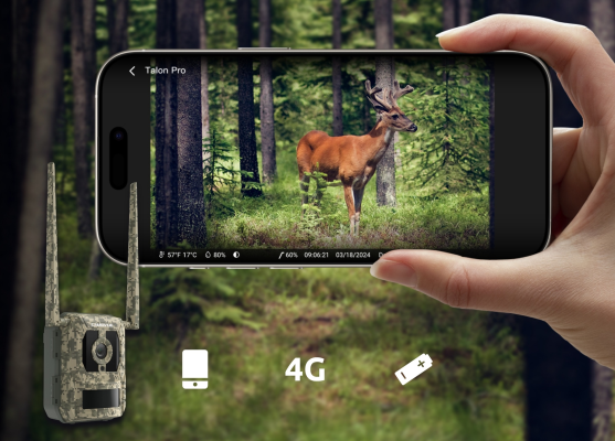 Reolink | 4K 4G Cellular Trail Camera with Live Streaming | Talon Series S130 | Trail | 8 MP | 4mm / F1.6 | IP67 | H.265 | MicroSD Card, up to 256 GB