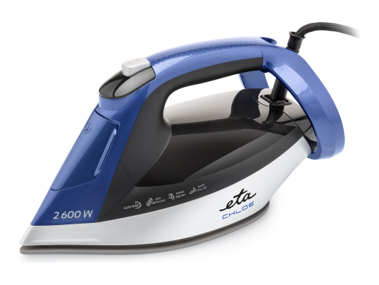 ETA Steam Iron | ETA227690000 Chloe | Steam Iron | 2600 W | Water tank capacity 350 ml | Continuous steam 40 g / min | Silver / Blue