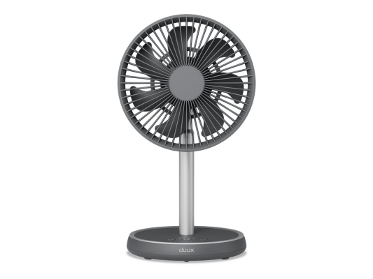 Duux Fan | Rize Flex | Stand Fan | Grey | Diameter 21 cm | Number of speeds 4 | Oscillation | 10 W
