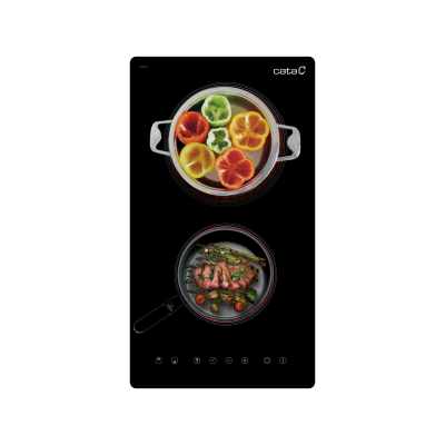 CATA Hob | TD 3002 BK | Vitroceramic | Number of burners / cooking zones 2 | Touch | Timer | Black