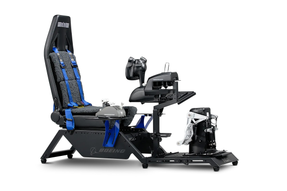 Next Level Racing Boeing Commercial Edition Flight Simulator | Blue highlights