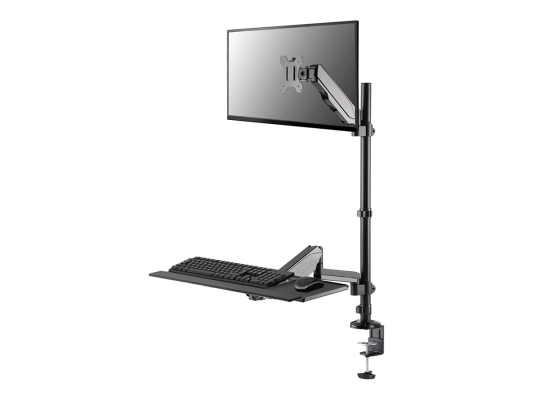 Neomounts Desk Mount | DS90-325BL1 Sit-stand workstation desk | Adjustable Height, Rotate, Tilt, Swivel | 17-32 " | Maximum weight (capacity) 9 kg | Black