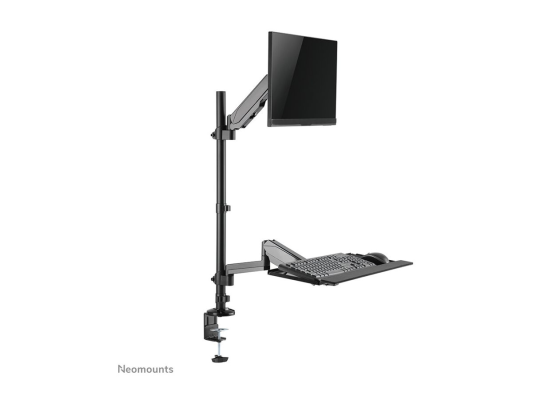 Neomounts Desk Mount | DS90-325BL1 Sit-stand workstation desk | Adjustable Height, Rotate, Tilt, Swivel | 17-32 " | Maximum weight (capacity) 9 kg | Black