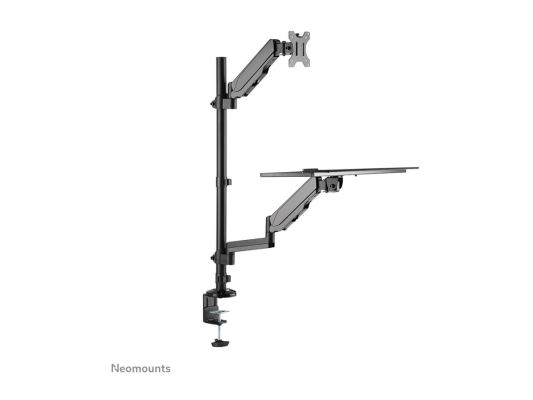 Neomounts Desk Mount | DS90-325BL1 Sit-stand workstation desk | Adjustable Height, Rotate, Tilt, Swivel | 17-32 " | Maximum weight (capacity) 9 kg | Black