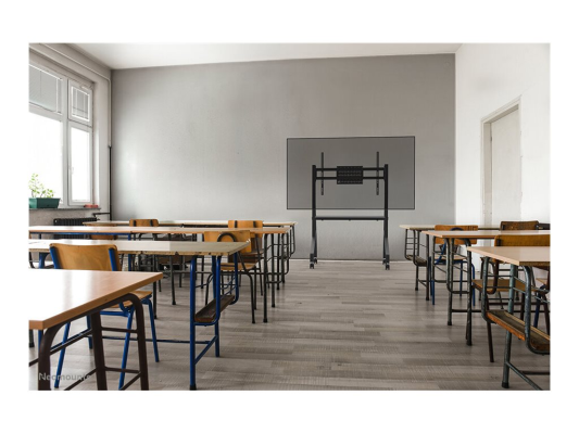 Neomounts Floor stand | FL50-525BL1 TV trolley | Adjustable Height | 55-86 " | Maximum weight (capacity) 76 kg | Black