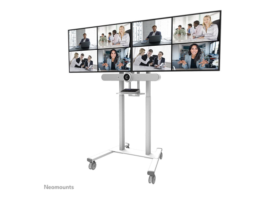 Neomounts Floor stand | ADM-875WH2 Dual screen adapter | Adjustable Height | 42-65 " | Maximum weight (capacity) 40 kg | White