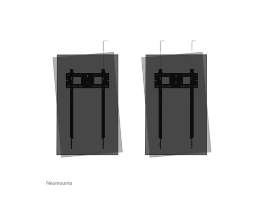 Neomounts Wall mount | WL30-750BL18P Heavy duty wall mount | Adjustable Height | 50-98 " | Maximum weight (capacity) 100 kg | Black