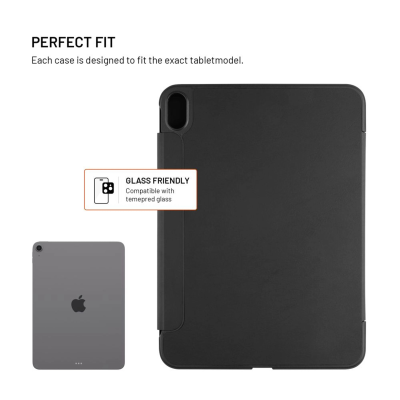 Fixed | Trinity Case | 10.9-11 " | Cover | Apple iPad 10.9" (2022) / iPad 11" (2025) | Black