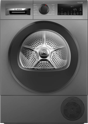 Bosch Dryer Machine with Heat Pump | WQG245DXSN | Energy efficiency class Class C | Front loading | 9 kg | Condensation | LCD | Depth 61.3 cm | Grey