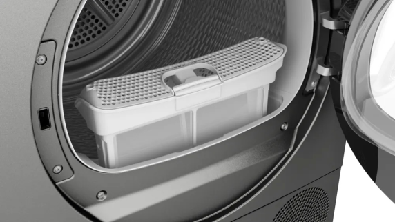 Bosch Dryer Machine with Heat Pump | WQG245DXSN | Energy efficiency class Class C | Front loading | 9 kg | Condensation | LCD | Depth 61.3 cm | Grey