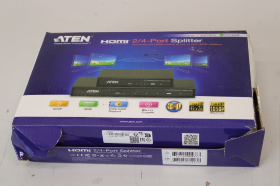 SALE OUT. | Aten | 4-Port 4K HDMI Splitter | VS184A | DAMAGED PACKAGING