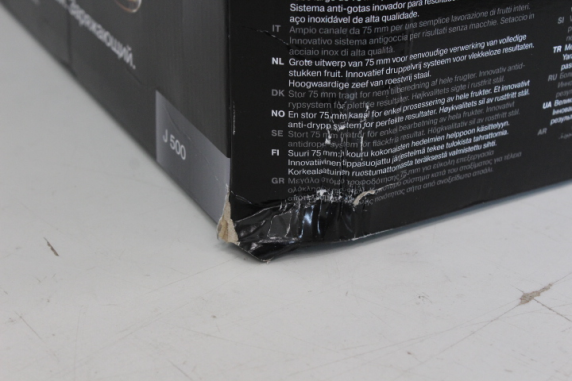 SALE OUT. Braun J500 Multiquick 5 Juicer, Black | Braun | J 500 Multiquick 5 | Type Juicer | Black | 900 W | Number of speeds 2 | DAMAGED PACKAGING, CRACKED CONTAINER SIDE