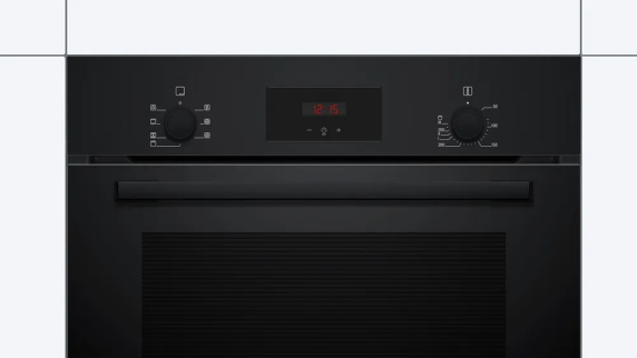 Bosch Oven | HBF133BA1 | 66 L | Electric | EcoClean | Knobs | Height 59.5 cm | Width 59.4 cm | Black