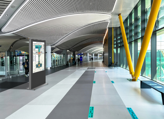 EDBAK Floor stand | IDS09.55 Indoor Public Display Totem | 55 " | Black