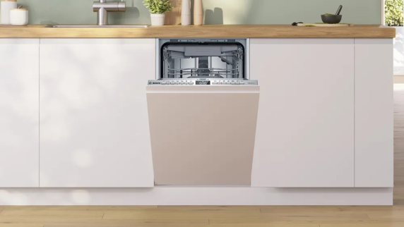 Bosch Dishwasher | SPT4EMX17E | Built-in | Width 45 cm | Number of place settings 10 | Number of programs 6 | Energy efficiency class B | Display | White