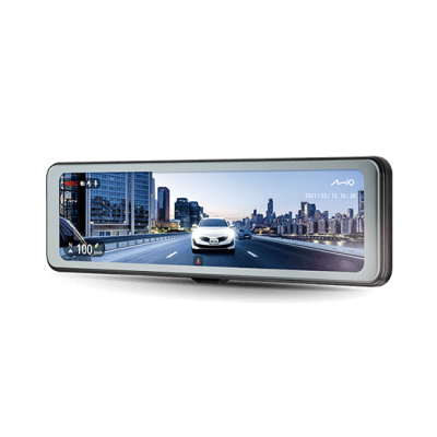 Mio MiVue R860WD, Dash Cam | GPS | Wi-Fi | Front and rear cams synchronized for recording with an unobstructed view; 11.26" IPS anti-glare touchscreen; Upgrade to the STARVIS 2 technology for clear details; Integrated high speed Wi-Fi – Quick pairin