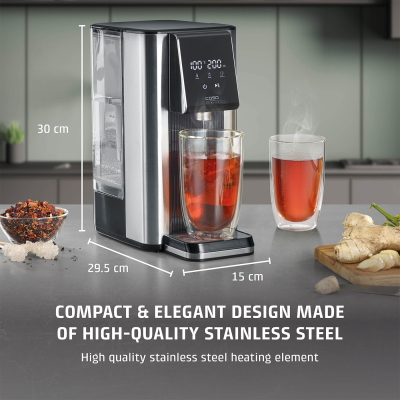 Caso Turbo hot water dispenser | HW 620 | Water Dispenser | 2600 W | 2.5 L | Plastic / Stainless Steel | Black / Stainless Steel