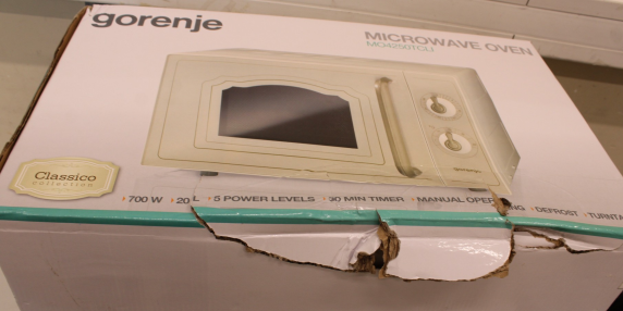 SALE OUT. Gorenje MO4250TCLI Microwave oven, Free standing, Capacity 20 L, Power 700 W, No display, Ivory | Gorenje Microwave oven | MO4250TCLI | Free standing | 700 W | Beige | DAMAGED PACKAGING