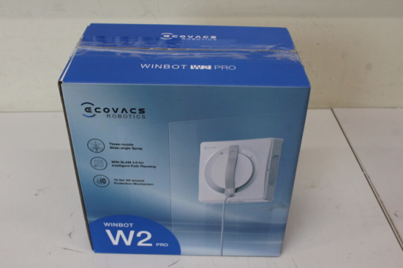 SALE OUT. Ecovacs Window cleaning robot WINBOT W2 PRO, Auto-Spray, Straight-and-steady climbing, WIN-SLAM 4.0 | Ecovacs Window Cleaning Robot | WINBOT W2 PRO | Corded | 2800 Pa | White | DAMAGED PACKAGING, USED, DIRTY, SCRATCHED, USED LIQUID B