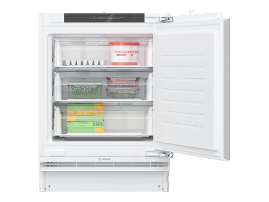 Bosch Freezer | GUN21ADE0 | Energy efficiency class E | Upright | Built-in | Height 82 cm | Total net capacity 85 L | No Frost system | White